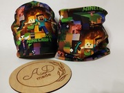 Komplet czapka komin ocieplany Minecraft zimowy 