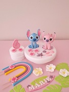 STITCH ZESTAW figurka z masy cukrowej na tort topper STITCH ANGEL STICZ