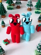 Minecraft Pimpek i Luczek maskotki wykonane na szydełku 40 cm! 