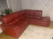 Kanapa skórzana +krzesła ława gratis 