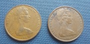 Moneta Nowa Zelandia 2 centy 1967 Elżbieta II 