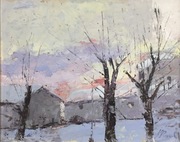 ZIMA- Krzysztof Banach, obraz olejny