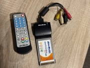 AVerMedia AVerTV Cardbus Plus E501R tuner TV FM PCMCIA do laptopa z pilotem