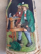 Stary kufel ceramiczny, kolekcjonerski, sygnowany stan bdb