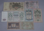 Zbiór banknotów carskich - 7 szt.