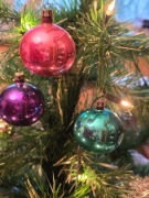 Stare bombki z okresu PRL kolorowe 12 sztuk