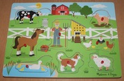 Drewniane puzzle dźwiękowe Melissa & Doug – OLD MACDONALD'S FARM