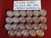 5zl 23szt w kapslu z folderami. Ratusz w Brzegu  mennicze 2014-2025
