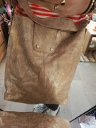 Wyjątkowy worek skórzany złoty wąż 