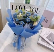 Dzień babci/ Walentynki bukiet z włóczki  