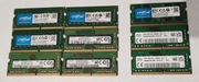 Kości RAM SODIMM DDR4 3200mhz laptopowe 6x8GB samsung/crucial