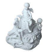 Grupa figuralna biskwit Putta Bachus Samson styl Sevres