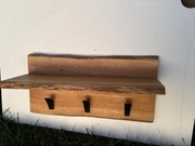 Ręcznie wykonany wieszak dębowy ścienny z wieszakami 