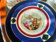 M-Z  talerzyki    4 sztuki  15,5 cm  cm    kobalt w zlocie 