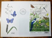Koperta FDC Finlandia 2003 – ptaki, kwiaty, flora, fauna Pirkko Juvonen