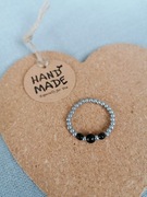 Pierscionek elastyczny z Hematytu 