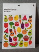 Flying Tiger naklejki brokatowe owoce warzywa Nowe