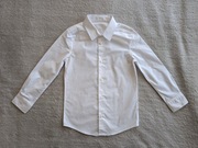 Biała elegancka bawełniana koszula wizytowa F&F 116 - 122 jak nowa