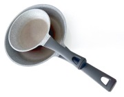 ZWIEGER PATELNIA 20 CM i 28 CM WHITE STONE GREBLON / 2 Patelnie Indukcja