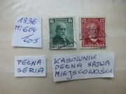 2szt. znaczki pełna seria Mi 604 Niemcy 1936r. MOTORYZACJA Rzesza BENZ