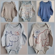 Body niemowlęce 5-pak, rozmiar 74, 6-9 miesięcy, So Cute, Pepco