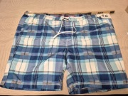 Spodenki męskie niebieskie w kratkę. Rozmiar 6XL.