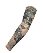 TATUAŻ MĘSKI FAŁSZYWY IMITACJA MOTYW CZASZKA RÓŻA