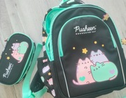 Plecak szkolny Pusheen w zestawie piórnik,używane
