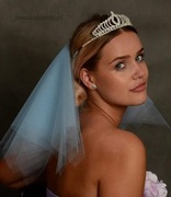 welon na wieczór panieński z diademem