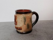 Stary kufel ceramiczny, Marcinelle 1969 z herbem, /wys. 10,5 cm.