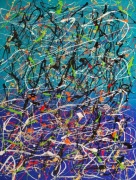 Nowoczesna abstrakcja w stylu Jackson Pollock 