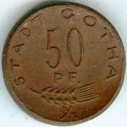 GOTHA 50 PF 1921 porcelana  śr. 22,7 mm