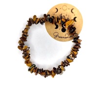 Bransoletka talizman brąz naturalne Tygrysie Oko