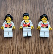 LEGO Pirates I - 3 ludziki - pirat piratka pi056 pi057 973p38c01 - BDB