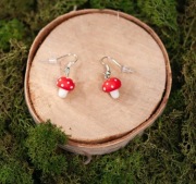 Kolczyki muchomor handmade 