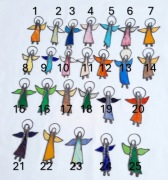 Ręcznie robiony Aniołek ze szkła Witraż rękodzieło - Pracownia Josucha