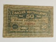 Banknot notgeld Polska 50 pfennig 1920r. -Bromberg/Bydgoszcz-Magistrat