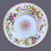 Talerzyk Baccarat Biedermeier Kryształ XIX Emalia Francja