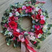 Wianek na drzwi dekoracja ozdoba prezent kwiaty wianek wiosna 