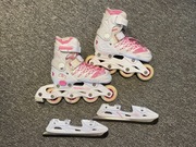 Łyżwy/Rolki/Łyżworolki regulowane dziewczęce TEMPISH, rozm 29/32