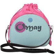 Różowy organizer komin do Obag MOON LIGHT eko zamsz róż worek OMAY