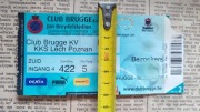 Bilet puchary Club Brugge Lech Poznań 2009 Liga Europy Kolejorz 