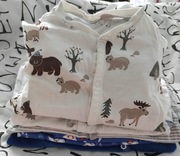 Cztery pajace+body długi rękaw +spodnie 2x: H&M i inne, rozm. 86.
