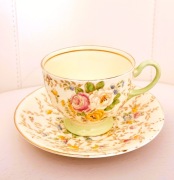 **WIOSNA**filiżanka porcelana Crown Works Longton 1930+