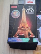 Puzzle 3D Cubic Fun - PARYŻ - WIEŻA EIFFLA wersja nocna ! 51 elementów