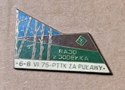 RAJD JODEŁKOWY 1975 - odznaka PTTK ZA PUŁAWY