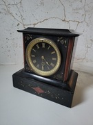 Kamienny Marmurowy Zegar Kominkowy Francuski XIX wiek Ciężki 5,5 kg 