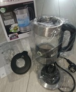 SZKLANY CZAJNIK LED ELEKTRYCZNY DZBANEK 1600W 1L