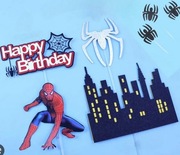 Zestaw 4 x Topper piker na tort człowiek pająk Spiderman
