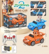 Sterowane auto zabawka z figurka zootopia dla dzieci 